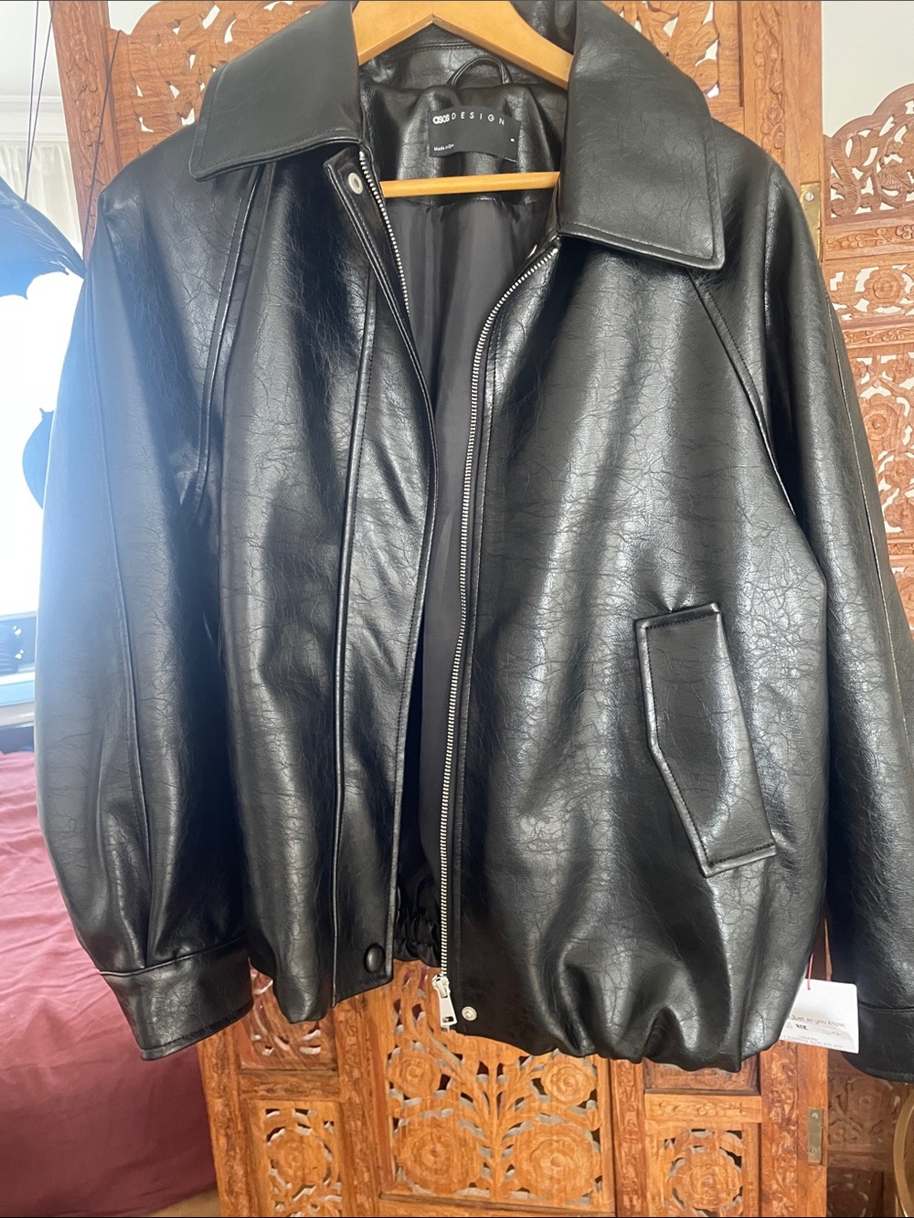 Faux leather jacket